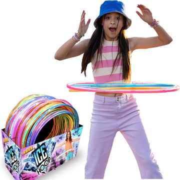 Kess Ice Hoop,12 Pc Family Pack V-Grip Exercise Hoops, Equipment Rings For Sports, Playing, Party, Dance, Games, Portable Hula Hoops For Indoor And Outdoor Use, Assorted Colors & Sizes