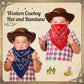 24 Pieces Cowboy Hats and Bandanas for Kids Western Cowboy Costume Hat Accessories for Toddler Child Western Theme Birthday Part
