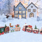 Mvnise 2Pcs Christmas Wooden Train Ornament, Mini Painted Train Decoration Kids Gift Toys, Xmas Table Top Adornment For Christma