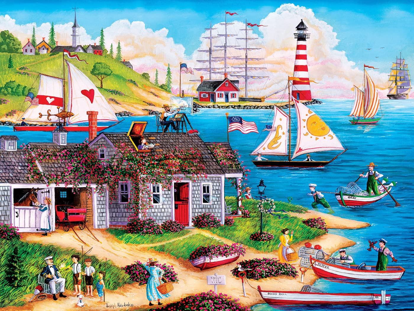 MasterPieces 300 Piece EZ Grip Jigsaw Puzzle - Painter's Point - 18x24
