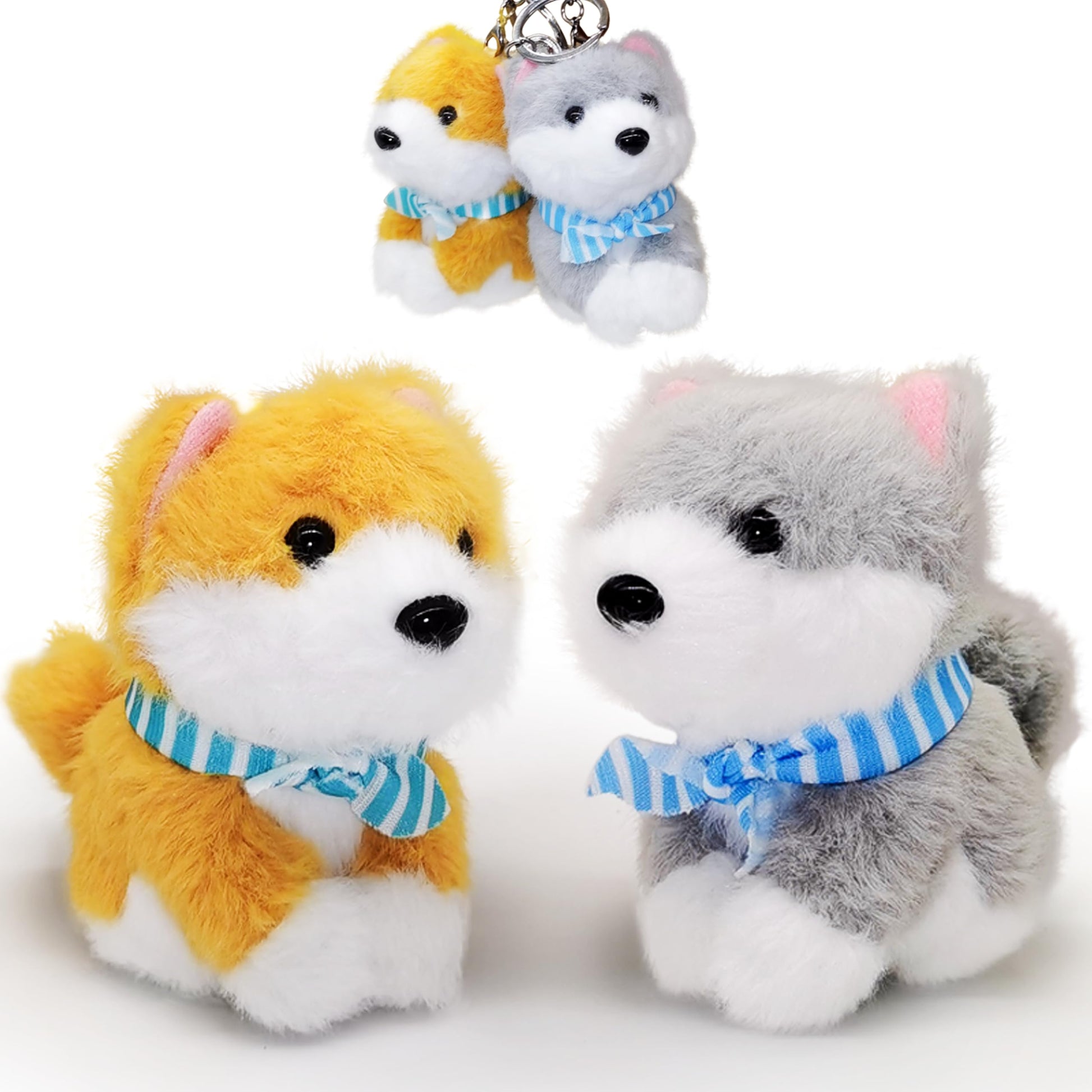 Jiaho 2 Pcs Shiba Inu Plush Toys, Soft Dog Stuffed Animals Plush Toy For Girls, Boys And Babies, Small Plush Doll, Mini Stuffed