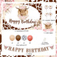 JOYMEMO Boho Highland Cow Birthday Decorations, Pink Beige Latex Balloons & Backdrop, Floral Farm Theme Party Supplies