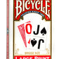Bicycle Large Print Bridge Size Playing Cards - Easy-To-Read Deck For Seniors - Red Or Blue