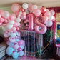 Pink Balloons Set, 12 Inch Metallic Pink Balloons Light Pink And White Latex Balloons Pastel Macaron Pink Party Decoration Heliu