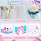 Fedio Princess Cape,Dress Up Clothes For Little Girls,Princess Costume Dress For Girl 3-8 Years Old Birthday Christmas Gift