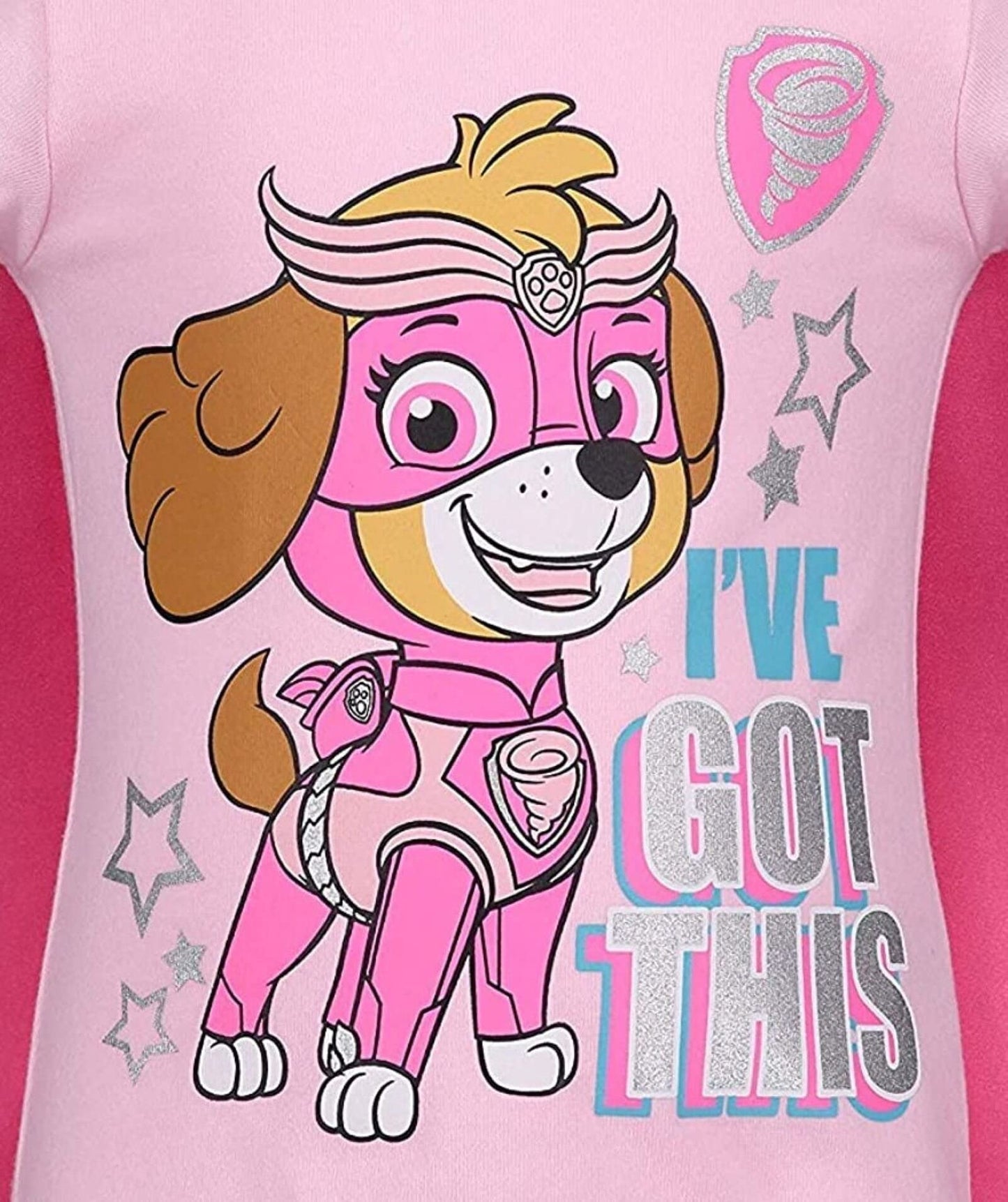 Paw Patrol Skye Toddler Girls Cosplay T-Shirt Tulle Tutu Cape And Mask 4 Piece Outfit Set 4T