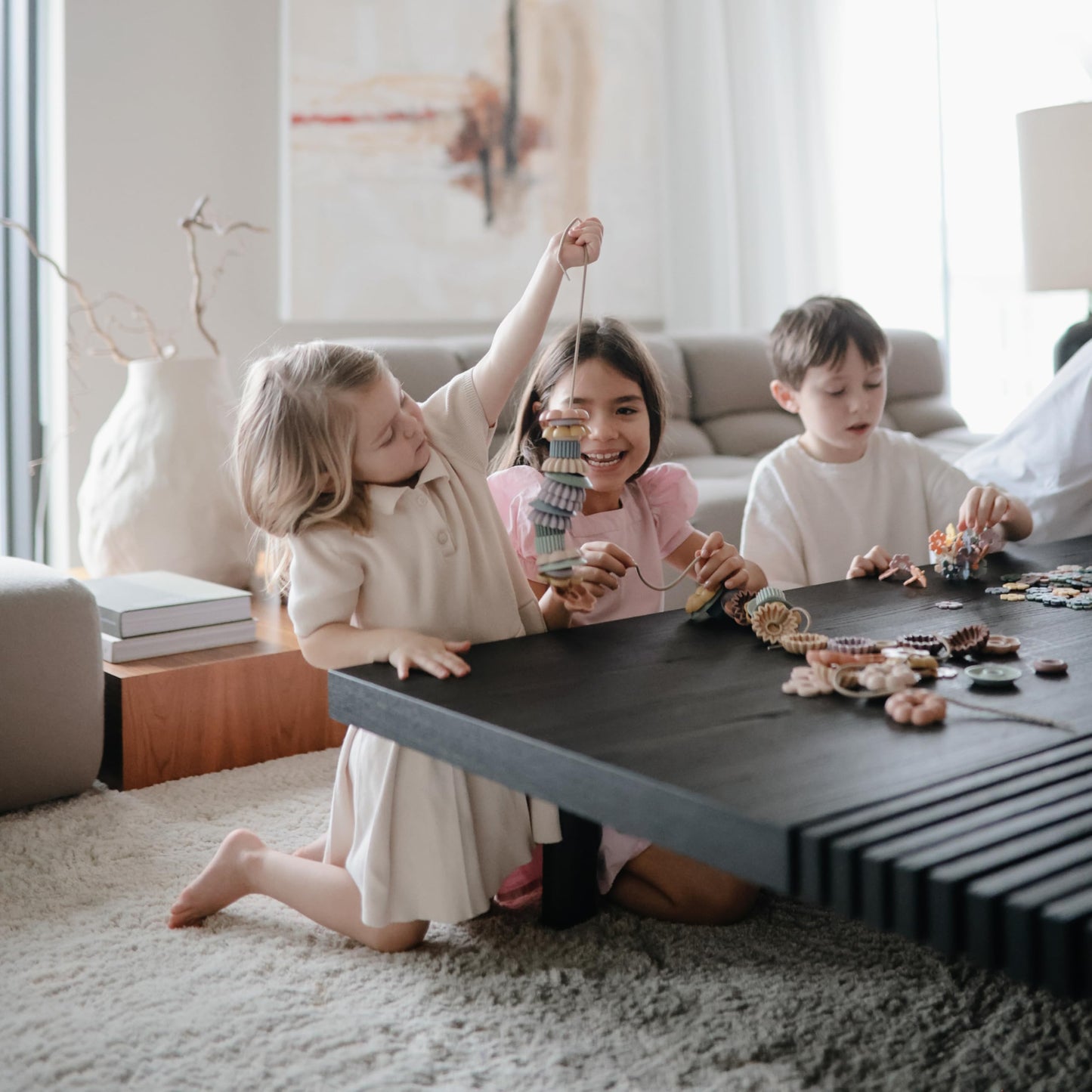 mushie Bead Lacing Toy Set | Montessori Fine Motor Skills Toy for Toddlers 18 Months+ | 54 Pieces