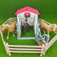40Pcs Plastic Horse Fence Toys Farm Barn Corral Fencing Accessories Playset For Paddock Horse Stable Horse Figures, Horse Toys Panel Accessories Gift For Toddlers Kids