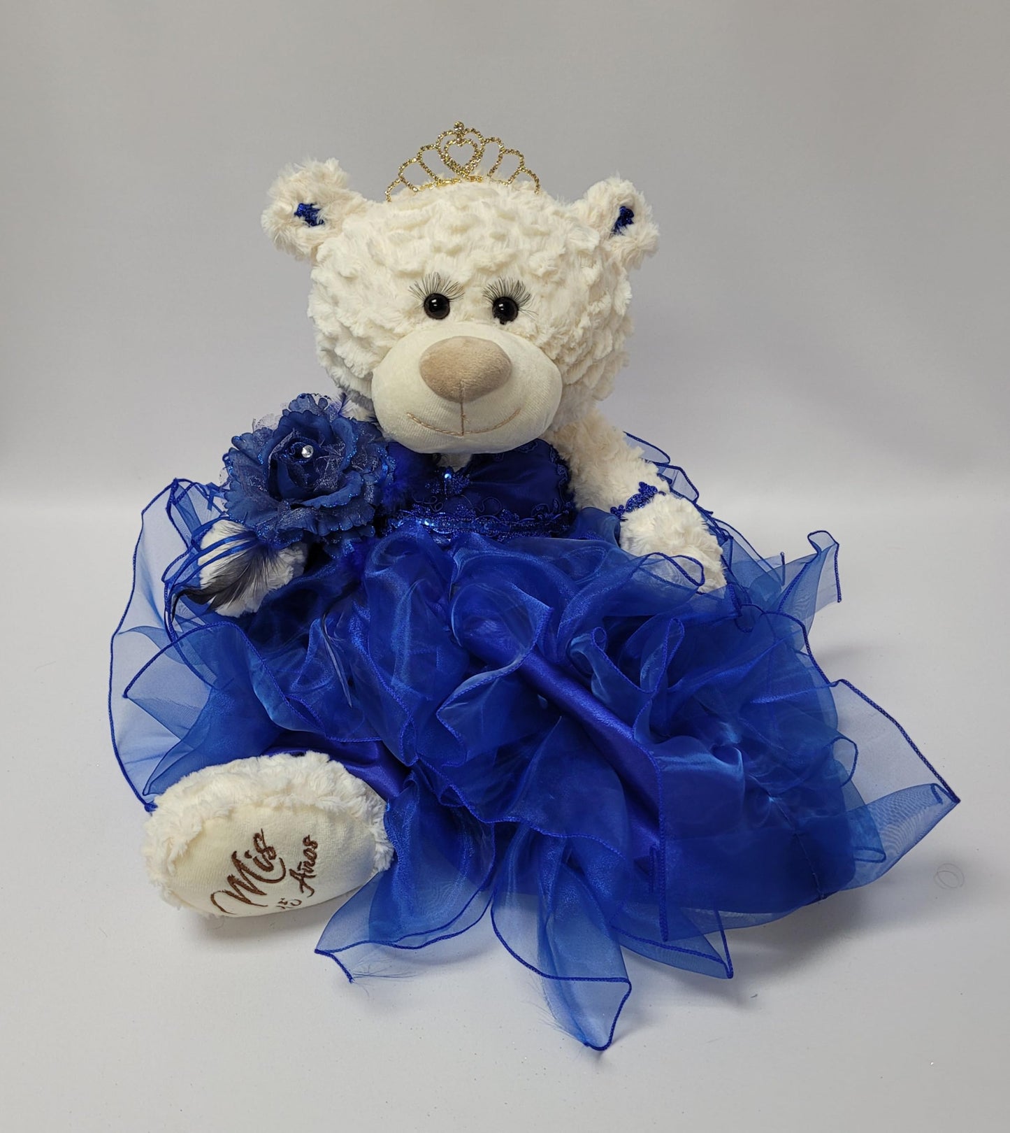 Kinnex Collections Since 1997 20'' Quince Anos Quinceanera Last Doll Teddy Bear With Dress (Centerpiece) ~ Arc16831-15R (Royal B