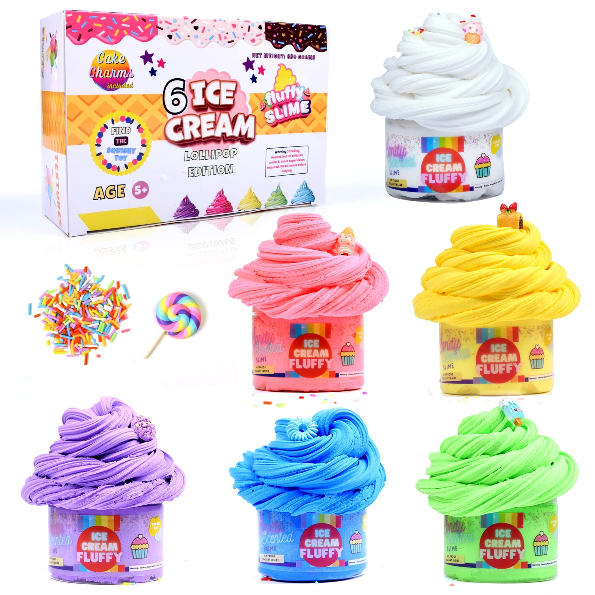 Toysbutty Butter Slime Making Kit Super Soft Non Sticky 6 Color Pack In Gift Box, Stretchy Scented Butter Slime Ice Cream Toy Wi