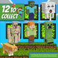 Mine Craft 3D Erasers, 6-Pack Deluxe Collector Set, 12 Iconic Characters to Collect, Own The Entire Series (Steve,Iron Golem,Vil