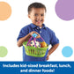 Learning Resources New Sprouts Healthy Foods Basket - 37 Pieces Pretend Food for Toddlers, Multi-color, Model LER9743, Ages 18+ Months