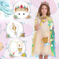Limiroler Princess Dress Up Toys Princess Dress Up Clothes Rainbow Mermaid Cape Kit 9 Pcs Gift Set For Little Girls 3-8 Years (R