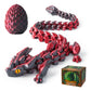 FYEFKJSA 3D Printed Dragon Eggs with Dragon Inside - 12Inch Articulated Fidget 3D Printed Animals  Interesting Decorative Gift  Easter Basket Essentials Stuffers (Black Red)