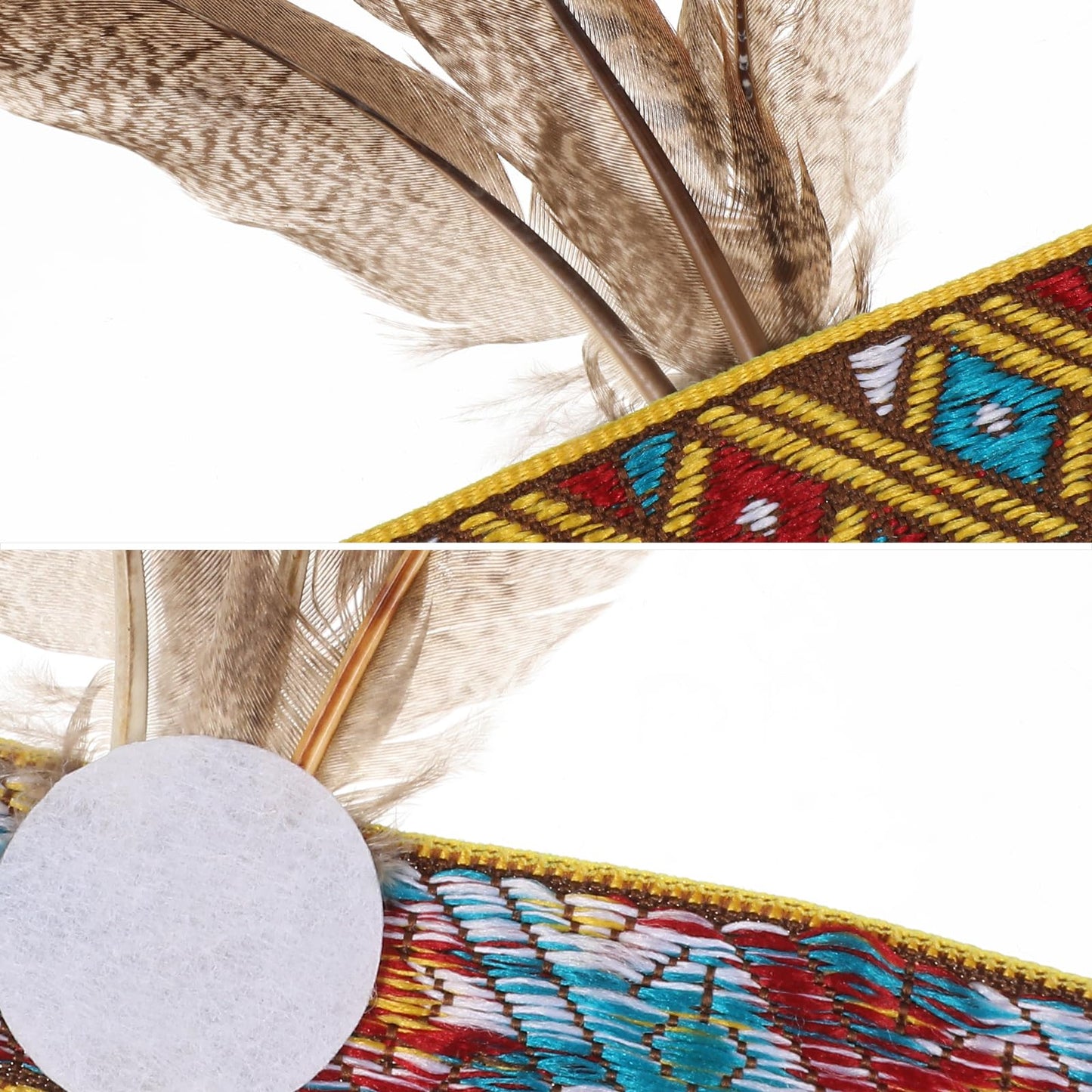 Abaodam Feather Headpiece American Headband Indian Headdress Costume Native American Indian Inspired chief for Festival Carnival