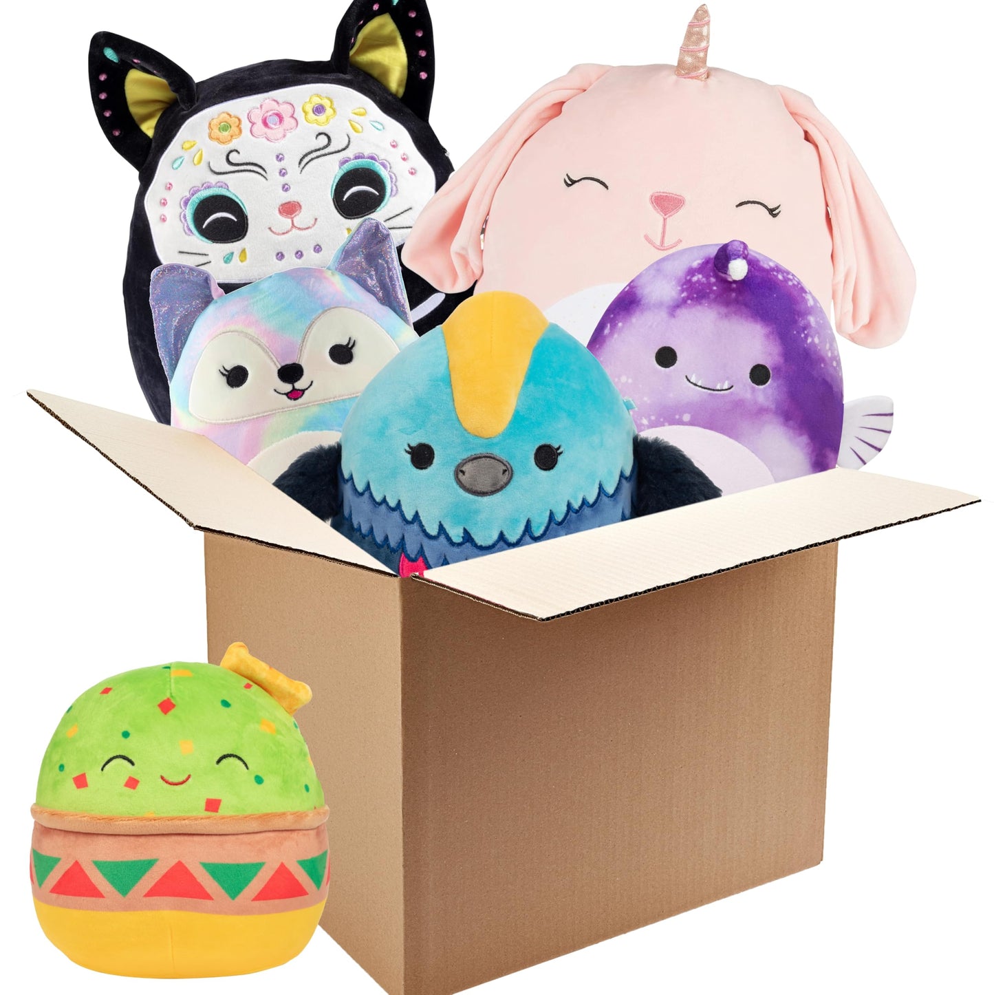 Squishmallows Mystery One 12 & Two 8 3-Squish Value Pack - Get ONE Jumbo & Two Small Jazwares Plush for Less - Collectible Soft 