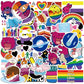 Meplum Pride Stickers Bulk, 300 Pcs Lgbtq+ Gay Pride Stickers Pack For Trans Bi Lesbian Ace Pan Nonbinary Ally Gay Pride Stuff A