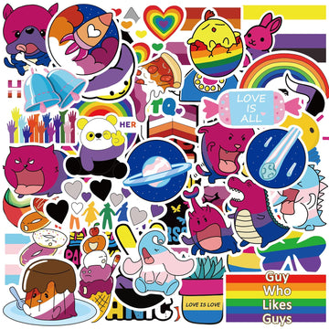Meplum Pride Stickers Bulk, 300 Pcs Lgbtq+ Gay Pride Stickers Pack For Trans Bi Lesbian Ace Pan Nonbinary Ally Gay Pride Stuff A