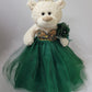 Kinnex Collections Since 1997 20'' Teddy Bear With Elegant Dress (Centerpiece) ~ B16631N-33 (Emerald Green)