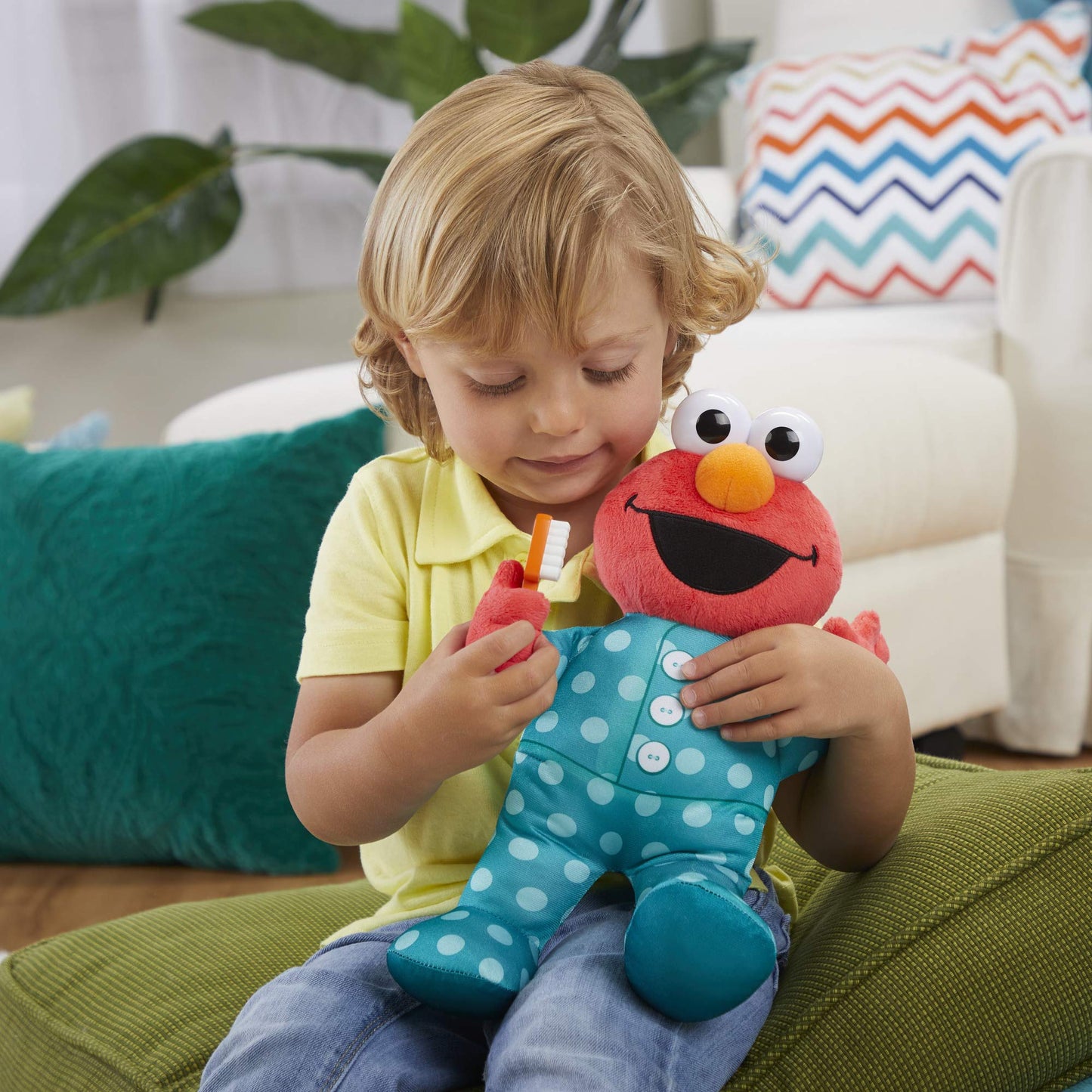 Sesame Street Elmo 12-Inch Plush, Sings The Brushy Brush Song, Toy For Kids Ages 18 Months And Up