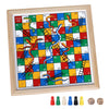 Gothink Wooden Snakes And Ladders Game - Educational Board Game For Kids And Adults - Includes Counters & Dice