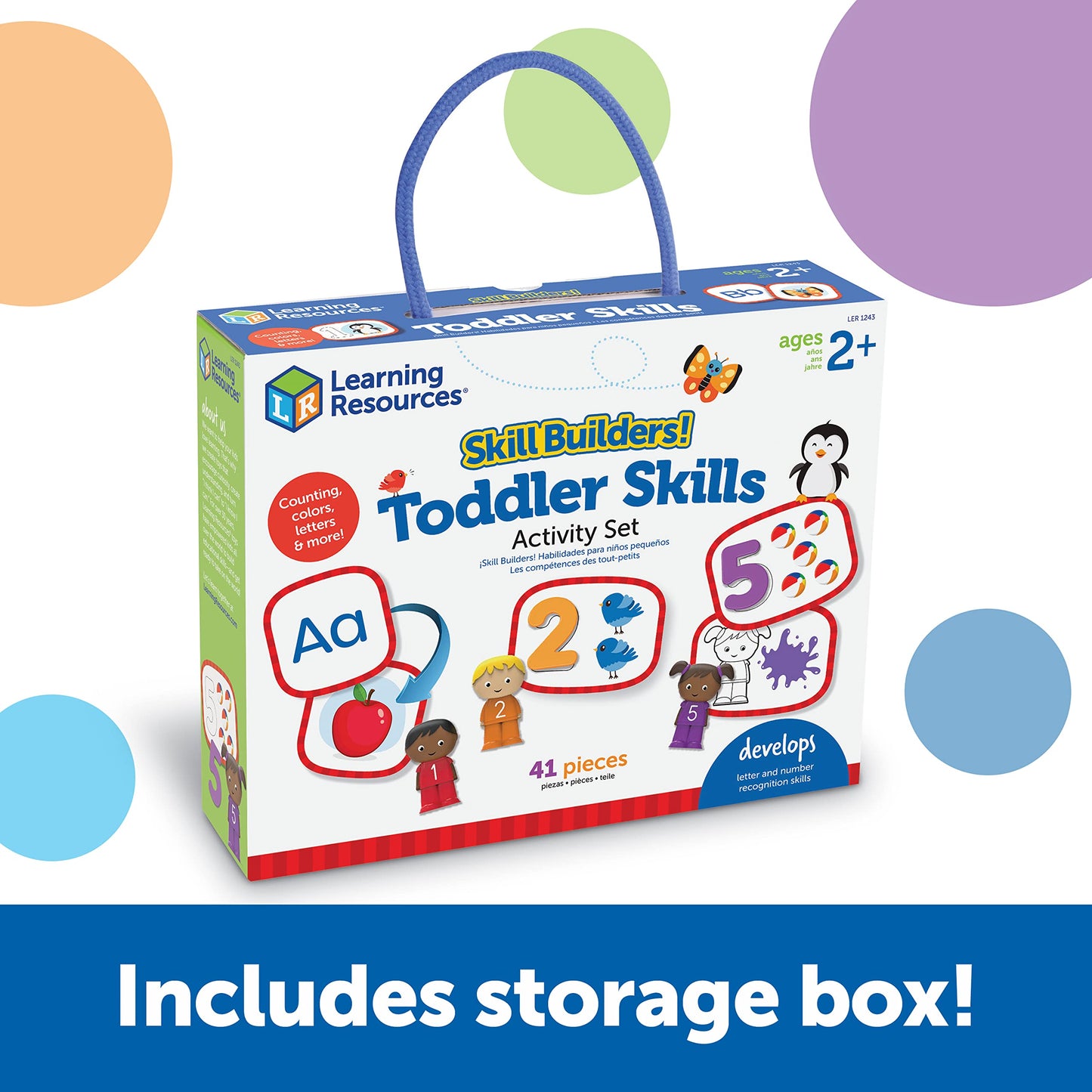Learning Resources Skill Builders! Toddler Skills - Toddler Learning Materials  Homeschool Preschool Supplies  Teaching Cards for Toddlers  Ages 2+ 41 Piece Set