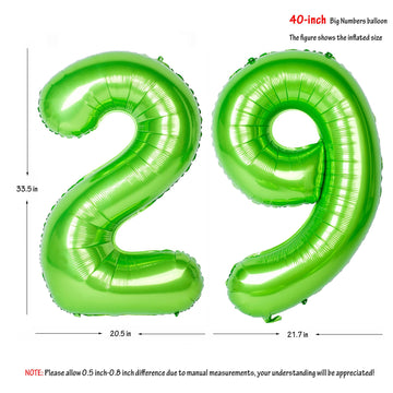 Number Balloons 40 Inch Green Birthday Party Decorations 29St Digital Jumbo Helium Foil Mylar Balloon