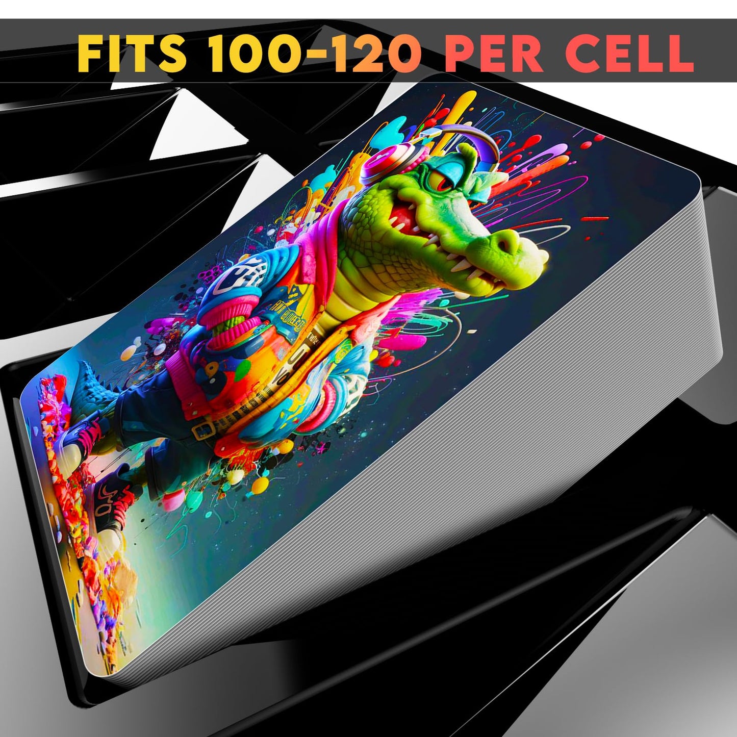 Coolbyl Card Sorting Tray 5Ct - Stackable Trading Card Organizer Display Case, 18-Cell Organize And Sort Tcg Cards, Durable And