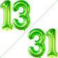 Katchon, Light Green 13 Balloon Numbers - Big 40 Inch | Lime Green 13 Balloon Number | 13Th Birthday Decorations For Boys | 13 Big Balloon, Happy 13Th Birthday Balloons Green | Green Party Decorations