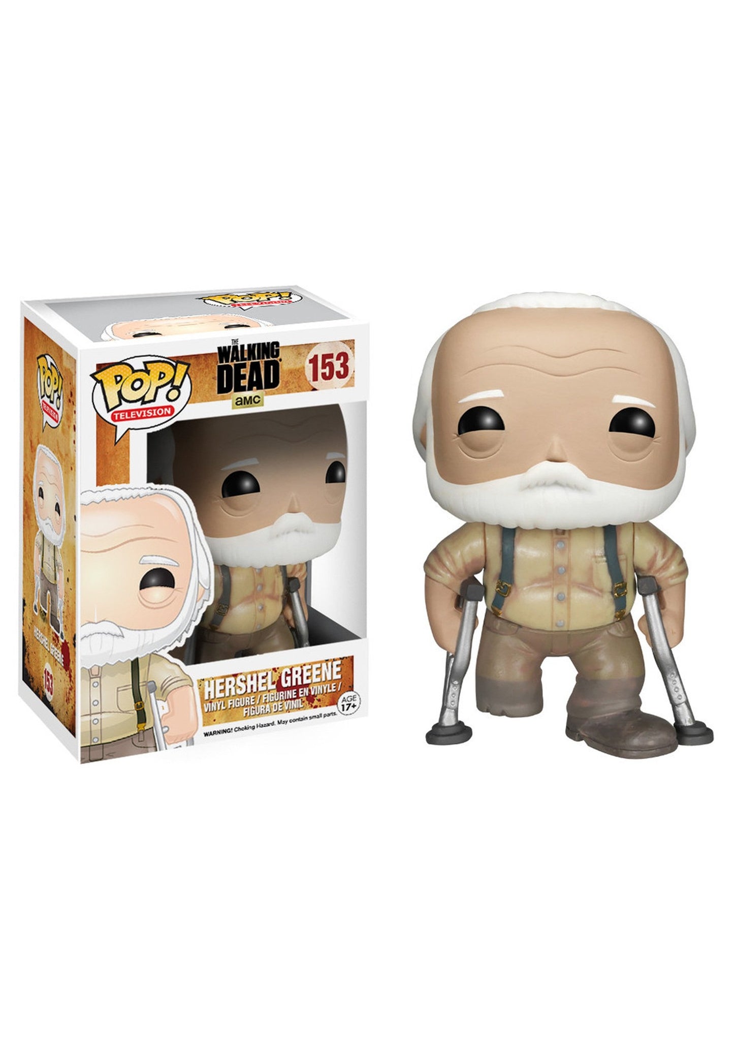 Funko POP! The Walking Dead - Hershel, 3" Vinyl Figure, White/Black/Red, Model 4243