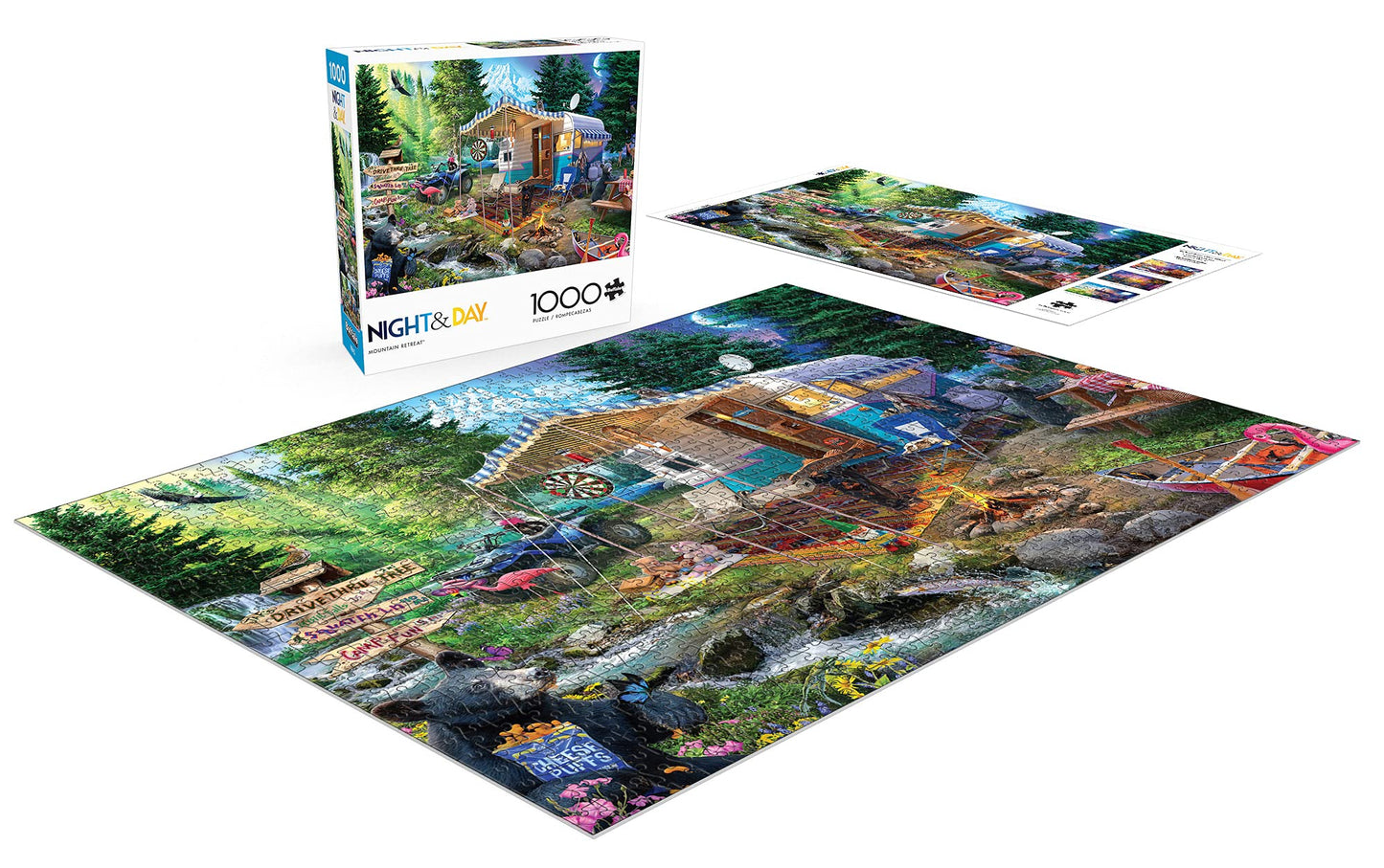 Buffalo Games Mountain Retreat 1000 Piece Jigsaw Puzzle - Large Multicolor Paper Puzzle for Adults - Model 11868