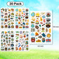 Cool Camping Adhesive Stickers 670 Counts Adventure Hiking Stickers For Adults Birthday Invitations Decorations Party Goodie Gifts Bags Decor School Game Class Rewards Water Bottle Sticker