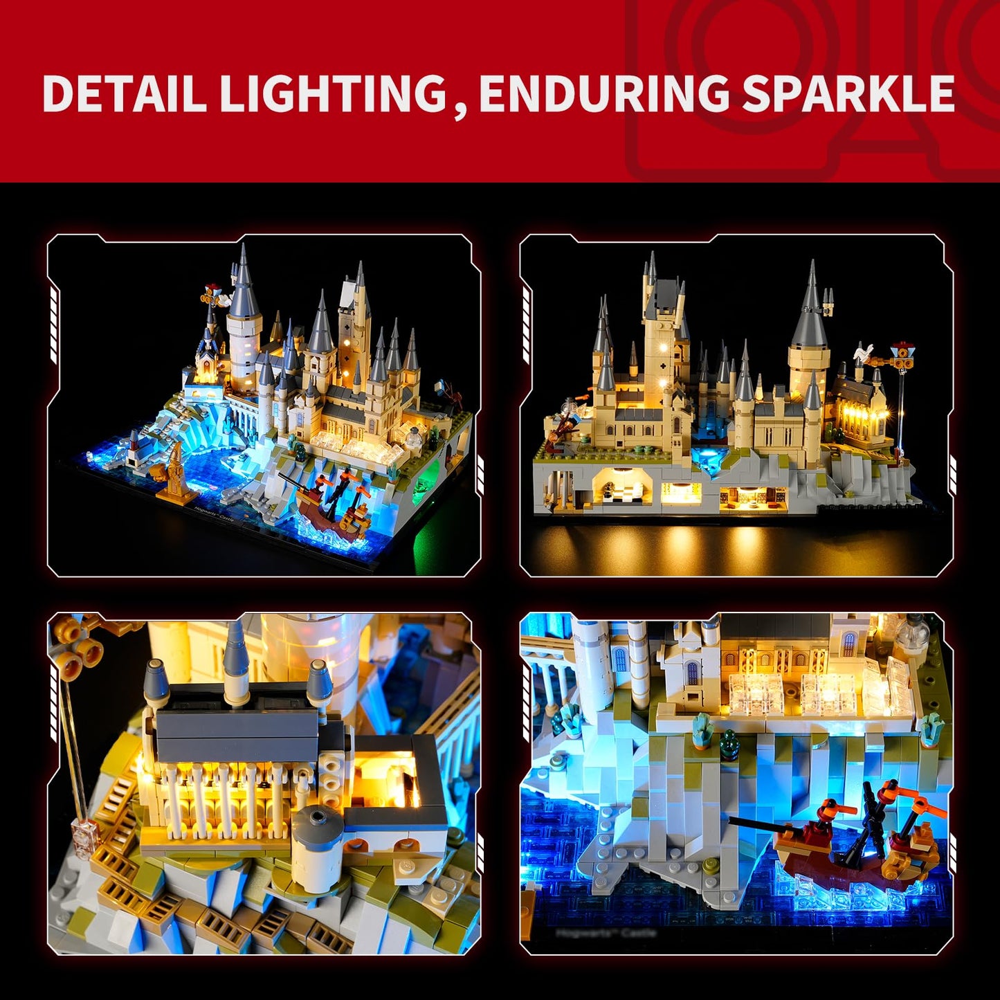 Briksmax 2.0 Light Kit For Lego Hogwarts Castle And Grounds -Innovative Led Lighting Compatible With Lego Harry Potter 76419 - Not Included Lego Set