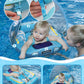 Mambobaby Baby Pool Float with Canopy  Kalolary Non-Inflatable Baby Swim Float Infant Swim Trainer Ring Toddler Pool Float with Adjustable Strap & Tile for 3-24 Months Age Boys Girls (Blue Car)