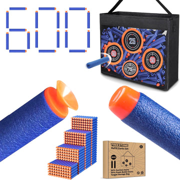 600Pcs Bullets Refill Darts With Two Types Of Foam Bullet Tips