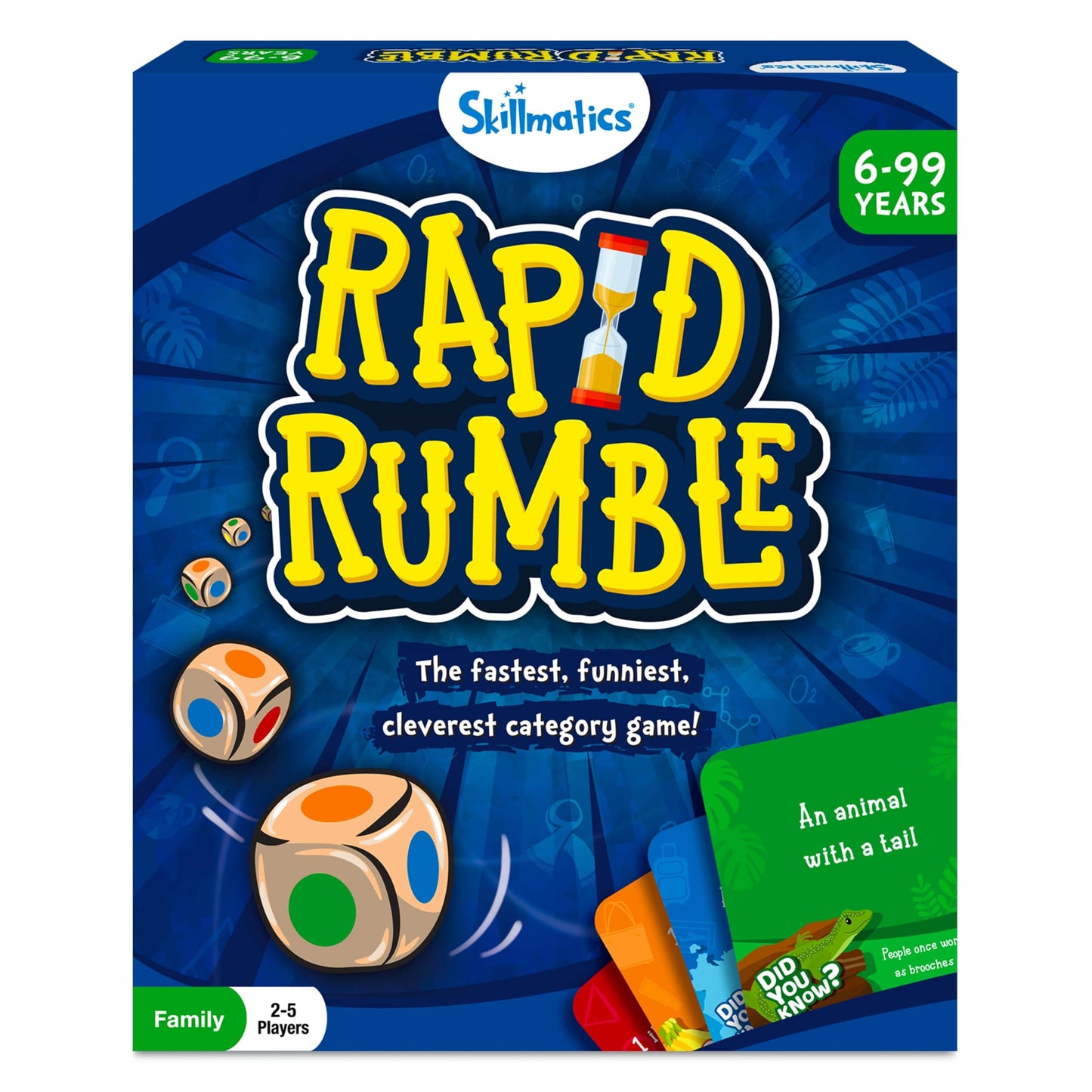 Skillmatics Rapid Rumble - Fast-Paced Board Game For Kids, Teens & Adults, Fun For Family Game Night & Educational Toy, Quick-Thinking Card Game, Gift For Ages 6, 7, 8, 9 & Up