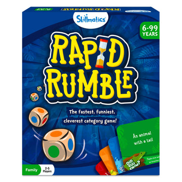 Skillmatics Rapid Rumble - Fast-Paced Board Game For Kids, Teens & Adults, Fun For Family Game Night & Educational Toy, Quick-Thinking Card Game, Gift For Ages 6, 7, 8, 9 & Up