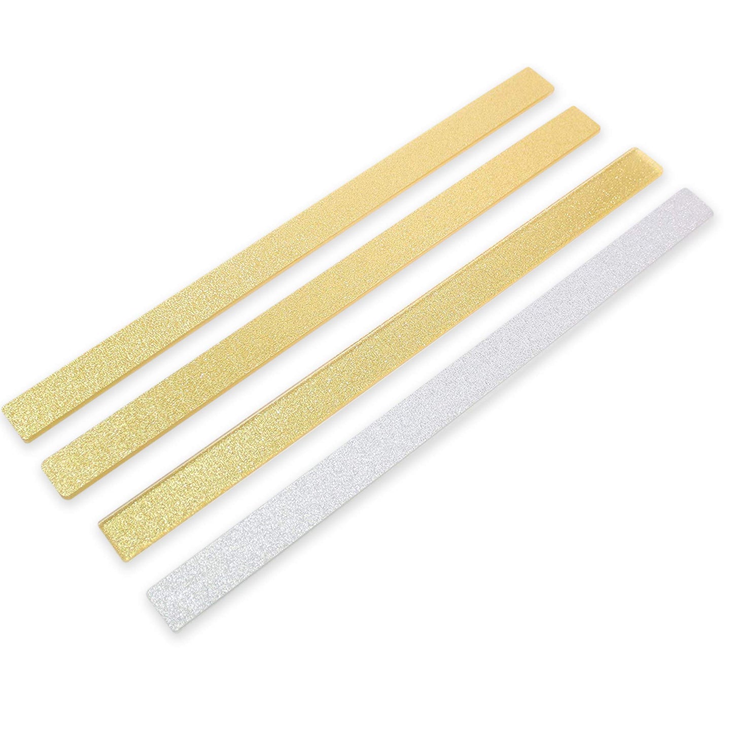 Set Of 4 Chinese Mahjong Mah Jongg Shimmering Glitter Gold And Silver Tile Pushers