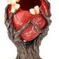 Pacific Giftware Red Anatomical Heart Tree With Greenman Trunk Statue Figurine 13.19” Tall