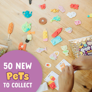 Pop It! Pets - Season 2 - The Ultimate Sensory Fidget Toy - Popping Bubbles And Adorable Characters - Collector Map With Cards And Stickers From Buffalo Games