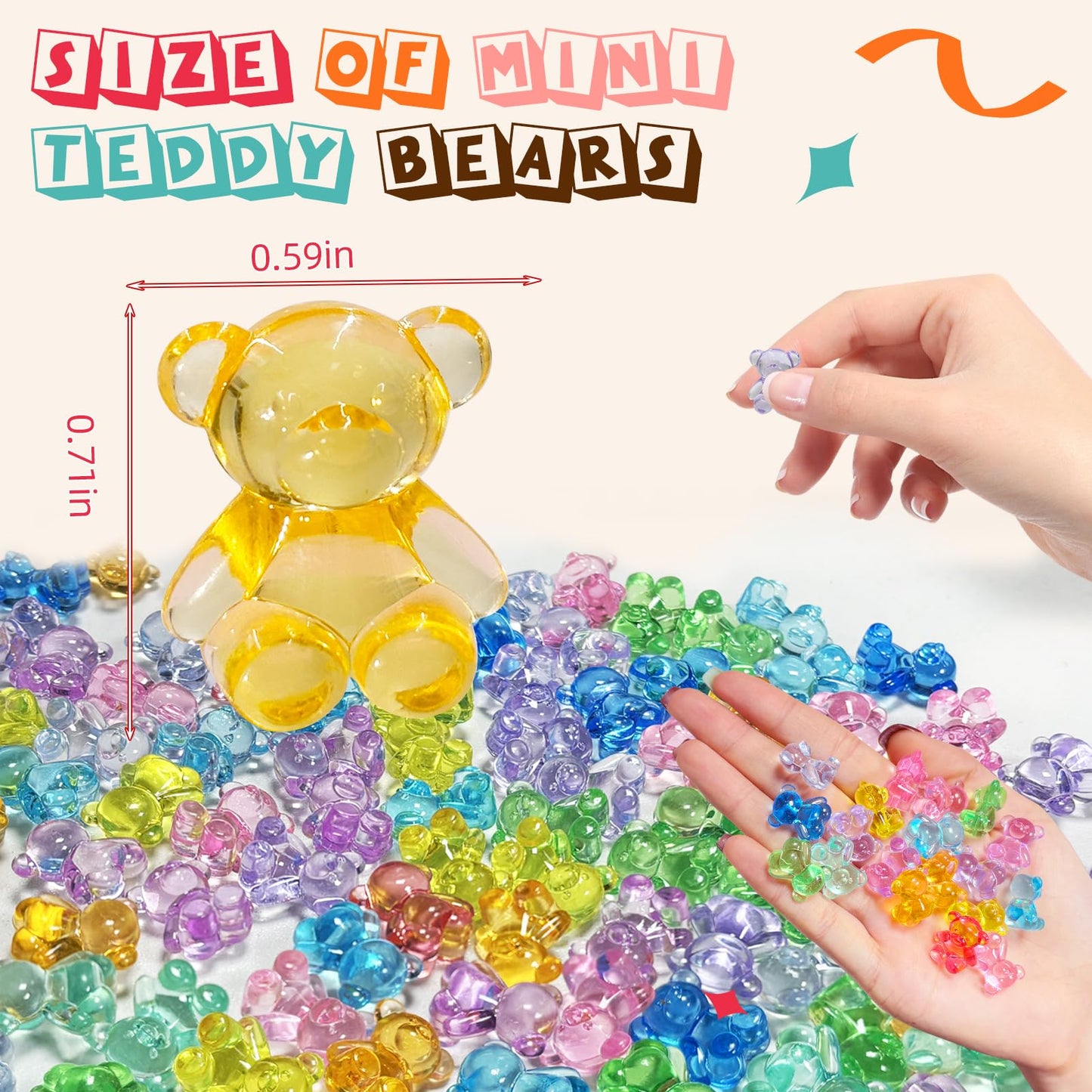 Haptime 310 Pcs Counting Bears, Mini Teddy Bears, Party Favors For Kids, Bulk Valentines Day Gifts For Kids Classroom, Valentine