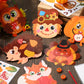Pasimy 24 Sets Thanksgiving Crafts Kits DIY Fall Autumn Ornaments Turkey Scarecrow Pumpkin Owl Sticker Crafts Autumn Harvest Cra