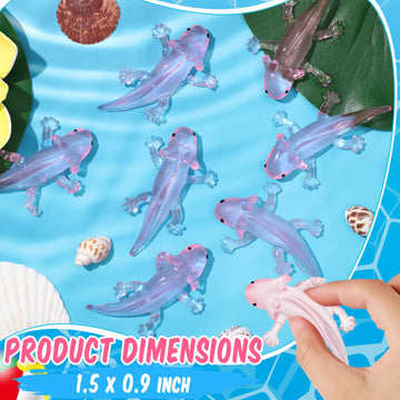 Lewtemi 30 Pcs Valentines Axolotl Pink Adorable Axolotl Gifts Amphibiously Axolotl Birthday Party Decorations Tiny Animal Figurine For Valentine'S Day Exchange Gift Prizes Cake Topper Party Favors