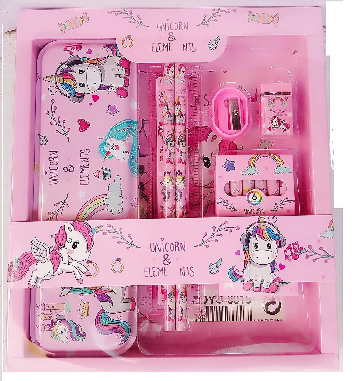 Kreyuza Stationary Kit For Girls Pencil Pen Book Eraser Sharpener Stationary Kit Set For Girls Birthday Gifts For Kids In Bulk K