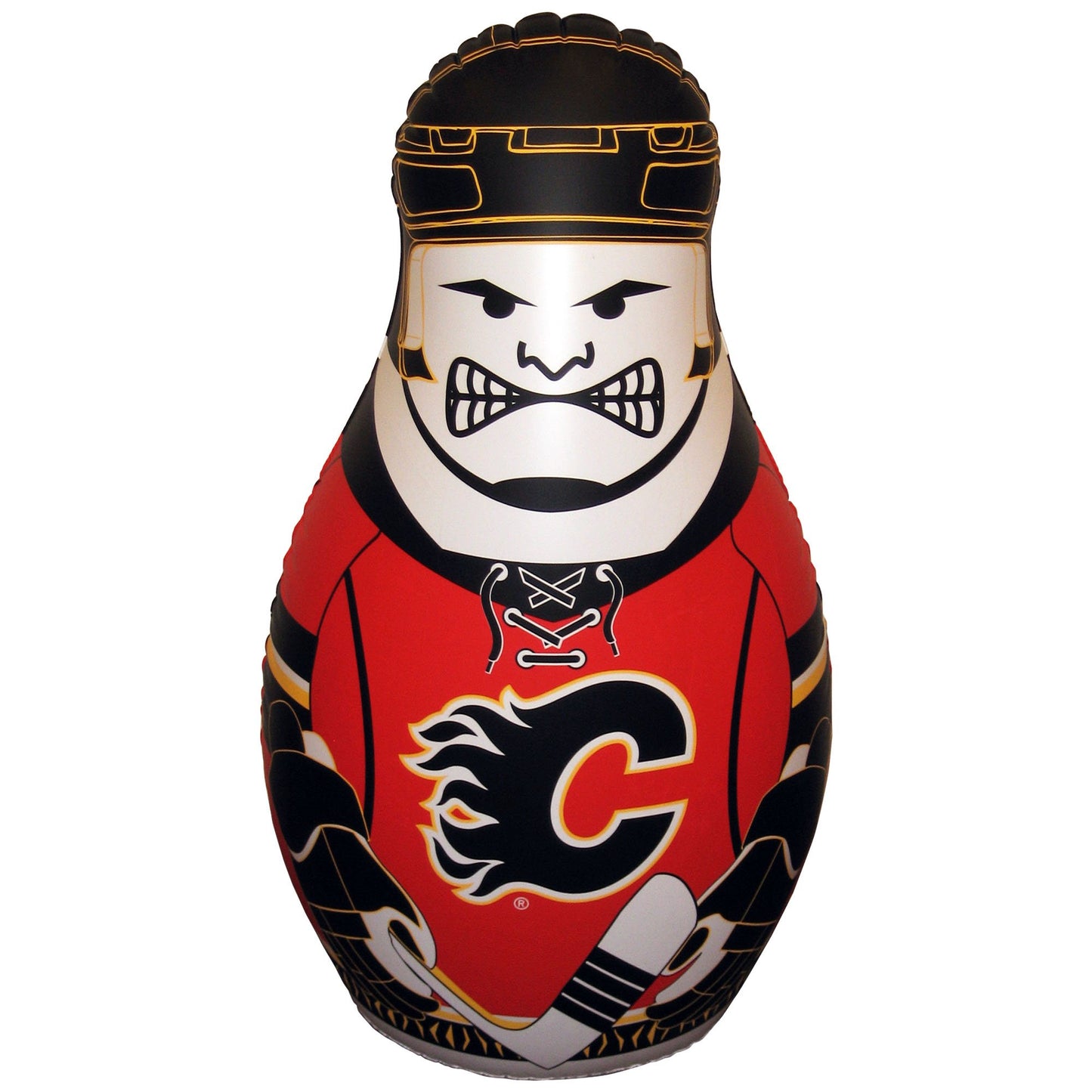 Fremont Die Nhl Calgary Flames Bop Bag Inflatable Checking Buddy Punching Bag, Standard: 40' Tall, Team Colors