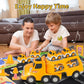 Newcrave Toddler Toys for 2 3 4 5 Year Old Boys, 8 in 1 Construction Trucks Vehicle Playset with Play Mat, Construction Truck To