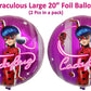 Miraculous Ladybug Large 20'' Birthday Helium Foil Balloons 2 Pcs | Colorful Design For Miraculous Ladybug Party Supplies And De