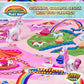 Yoya Toys Unicorn Playmat - Pretend Play Set For Kids - 8 Pcs Unicorns And Rainbows Figures - Educational Imaginative Activity Rug Toy - Floor Mat Playset Gift For Girls 3 4 5 6 7 8 Year Old Toddlers