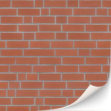 3 Sheets Self-Adhesive Wall Cladding For Dollhouse 1:12 Scale (Smooth Red)