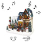 Moments In Time Christmas Village Building, Christmas Shop With Snowman, Led Lights And Music - Battery Operated (Not Included)